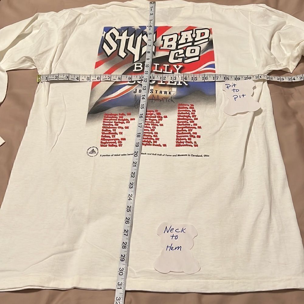 NWOT 2002 szXL Styx Bad Co Billy Squire Joe Stark autographed by Joe Stark - Picture 9 of 12